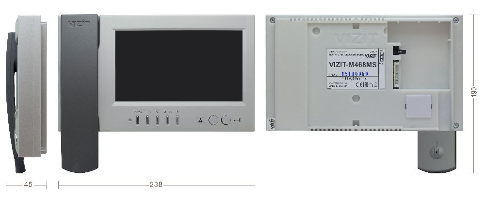 Vizit m468ms схема подключения