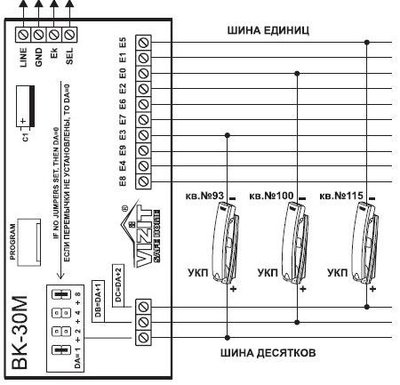 БК-30М Блок коммутации домофона VIZIT